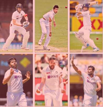 Confidence and immense pride guided the likes of Shubman Gill, Navdeep Saini, Washington Sundar, T Natarajan, Mohd Siraj and Shardul Thakur to create history. (Getty Images)