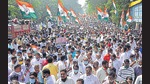 Congress workers take part in a march against Republic TV’s Arnab Goswami at Worli on Friday. (Anshuman Poyrekar/HT Photo) Congress workers take part in a march against Republic TV’s Arnab Goswami at Worli on Friday. (Anshuman Poyrekar/HT Photo)