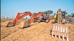 Metro Kanjurmarg carshed site. (Pratik Chorge/HT PHOTO) Metro Kanjurmarg carshed site. (Pratik Chorge/HT PHOTO)