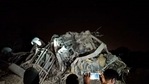This photo provided by Bangalore News Photo shows the remains of a truck carrying explosives that detonated in Shivamogga, 300 kilometers (250 miles) southeast of Bengaluru, India, Friday, Jan. 22, 2021. The truck detonated at a stone-crushing unit in southern India, leaving several dead, police said Friday. (Bangalore News Photo via AP)(AP) This photo provided by Bangalore News Photo shows the remains of a truck carrying explosives that detonated in Shivamogga, 300 kilometers (250 miles) southeast of Bengaluru, India, Friday, Jan. 22, 2021. The truck detonated at a stone-crushing unit in southern India, leaving several dead, police said Friday. (Bangalore News Photo via AP)(AP)