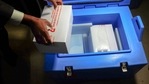 A health official holds a box containing Covishield vaccine doses in Amritsar.(PTI) A health official holds a box containing Covishield vaccine doses in Amritsar.(PTI)