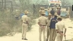 Police at the blast site in Karnataka's Shivamogga on Friday. (ANI Photo ) Police at the blast site in Karnataka's Shivamogga on Friday. (ANI Photo )