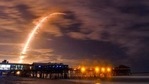 In this time exposure taken from Westgate Cocoa Beach Pier in Cocoa Beach, Fla., a SpaceX Falcon 9 rocket lifts off from Pad 40 at Cape Canaveral Air Force Station, Fla., Tuesday, Nov. 24, 2020. The rocket is carrying the 16th batch of Starlink communications satellites. (Malcolm Denemark/Florida Today via AP)(AP) In this time exposure taken from Westgate Cocoa Beach Pier in Cocoa Beach, Fla., a SpaceX Falcon 9 rocket lifts off from Pad 40 at Cape Canaveral Air Force Station, Fla., Tuesday, Nov. 24, 2020. The rocket is carrying the 16th batch of Starlink communications satellites. (Malcolm Denemark/Florida Today via AP)(AP)