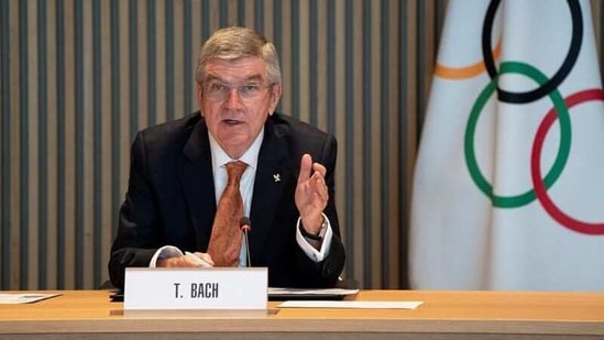 Athletics - IOC Executive Board Meetings - Olympic House, Lausanne, Switzerland - December 7, 2020 IOC President, Thomas Bach begins the week of IOC Executive Board Meetings Greg Martin/IOC/Handout via REUTERS/Files(REUTERS)