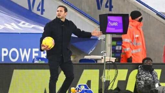 Chelsea's head coach Frank Lampard waits for the VAR system to be reviewed by the referee during the English Premier League soccer match between Leicester City and Chelsea at the King Power Stadium in Leicester, (AP) Chelsea's head coach Frank Lampard waits for the VAR system to be reviewed by the referee during the English Premier League soccer match between Leicester City and Chelsea at the King Power Stadium in Leicester, (AP)