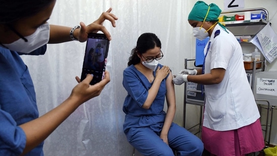 That beneficiary names are missing from the portal was detected after the government on Tuesday tweaked the CoWIN app to allow on-the-spot administration of shots to those already enrolled for vaccination on the portal. (ANI PHOTO) (Image used for representation).(ANI) That beneficiary names are missing from the portal was detected after the government on Tuesday tweaked the CoWIN app to allow on-the-spot administration of shots to those already enrolled for vaccination on the portal. (ANI PHOTO) (Image used for representation).(ANI)