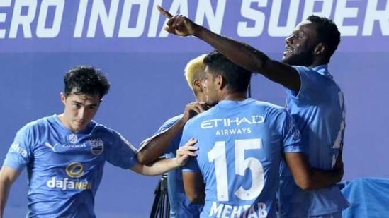 Mumbai City FC players celebrate(ISL) Mumbai City FC players celebrate(ISL)
