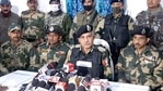 NS Jamwal, IG- BSF, Jammu addresses media after a tunnel detected by Border Security Force (BSF) in Pansar area along International Border in Kathuaon, in Jammu on Saturday. NS Jamwal, IG- BSF, Jammu addresses media after a tunnel detected by Border Security Force (BSF) in Pansar area along International Border in Kathuaon, in Jammu on Saturday.