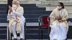 Kolkata: Prime Minister Narendra Modi with West Bengal Chief Minister Mamata Banerjee releases a book during 125th birth anniversary of Netaji Subash Chandra Bose, at Victoria Memorial in Kolkata, Saturday, Jan. 23, 2021. (PTI) Kolkata: Prime Minister Narendra Modi with West Bengal Chief Minister Mamata Banerjee releases a book during 125th birth anniversary of Netaji Subash Chandra Bose, at Victoria Memorial in Kolkata, Saturday, Jan. 23, 2021. (PTI)