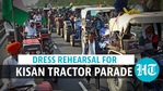 R-day: Protesting farmers' dress rehearsal for parallel parade in Delhi R-day: Protesting farmers' dress rehearsal for parallel parade in Delhi