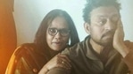 Sutapa Sikdar and Irrfan Khan in a throwback picture she shared.(Facebook) Sutapa Sikdar and Irrfan Khan in a throwback picture she shared.(Facebook)