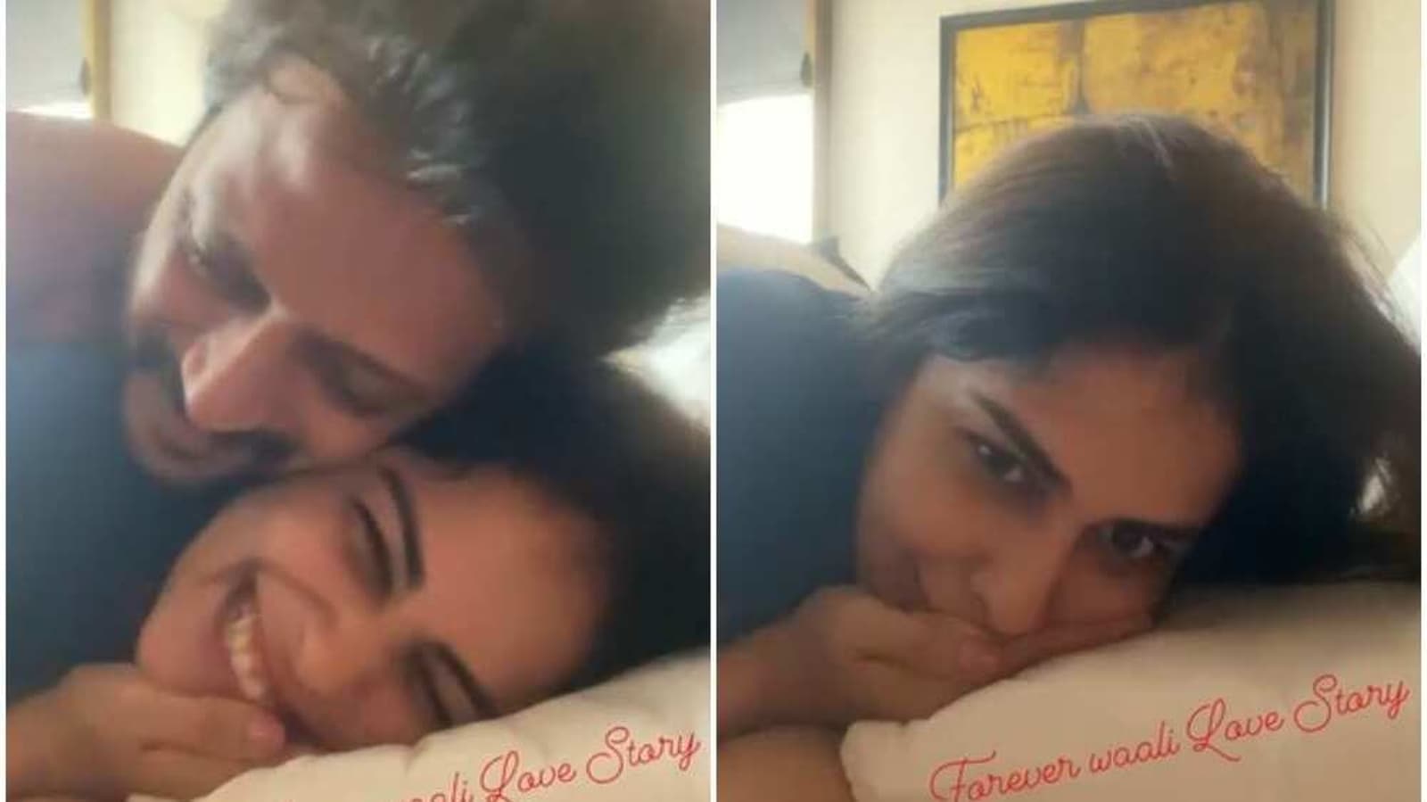 1600px x 899px - Genelia D Souza shares cute video as Riteish Deshmukh kisses her in bed |  Bollywood - Hindustan Times
