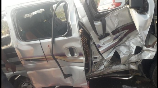There were 10 people in the van at the time of the accident. (HT photo) There were 10 people in the van at the time of the accident. (HT photo)