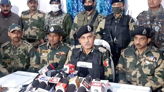 NS Jamwal, IG- BSF, Jammu addresses media after a tunnel detected by Border Security Force (BSF) in Pansar area along International Border in Kathuaon, in Jammu on Saturday. NS Jamwal, IG- BSF, Jammu addresses media after a tunnel detected by Border Security Force (BSF) in Pansar area along International Border in Kathuaon, in Jammu on Saturday.
