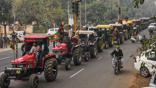 Farmer leaders said that the tractor parade would be peaceful.(PTI) Farmer leaders said that the tractor parade would be peaceful.(PTI)