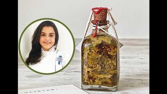 Megha Jhunjhunwala (inset), a classically-trained chef, does delicious oils, infused with herbs and with aged Parmesan by Hearth & i Megha Jhunjhunwala (inset), a classically-trained chef, does delicious oils, infused with herbs and with aged Parmesan by Hearth & i