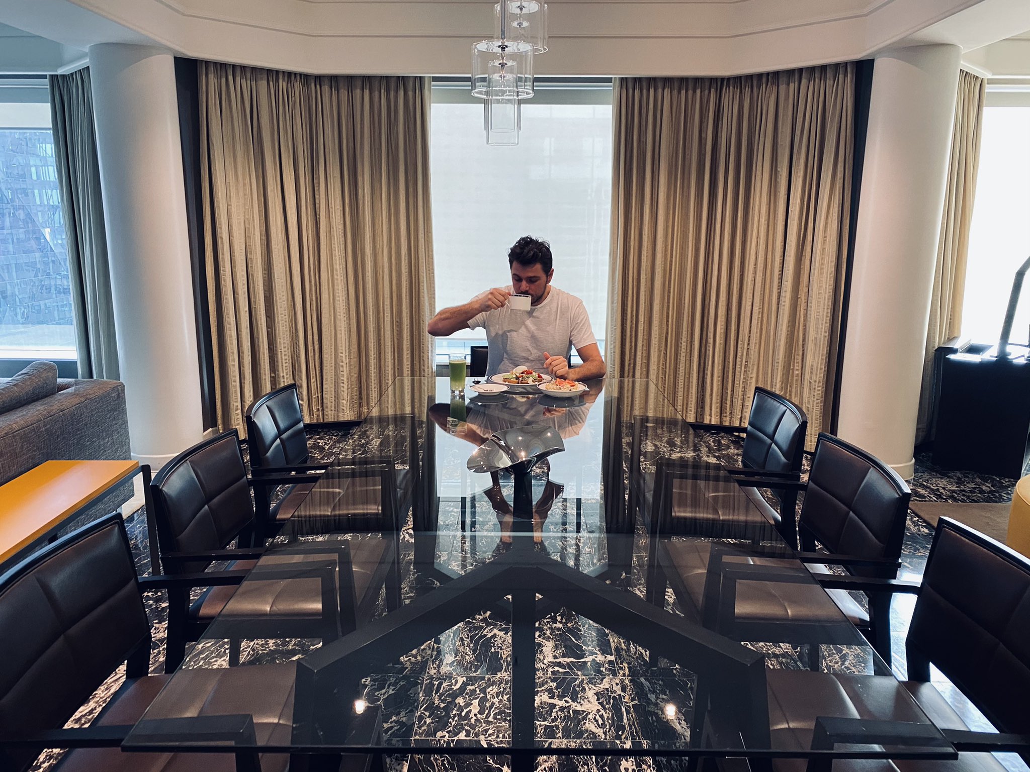 Stan Wawrinka in lockdown.(Agency) Stan Wawrinka in lockdown.(Agency)