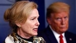 Donald Trump listens as Dr Deborah Birx, White House coronavirus response coordinator, speaks about the coronavirus.(AP) Donald Trump listens as Dr Deborah Birx, White House coronavirus response coordinator, speaks about the coronavirus.(AP)