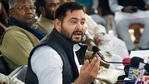 The human chain event is being seen as a show of strength by the Opposition parties in Bihar.(PTI) The human chain event is being seen as a show of strength by the Opposition parties in Bihar.(PTI)