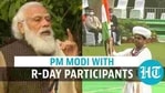PM Modi interacted with participants of 2021 Republic Day parade (ANI/DD) PM Modi interacted with participants of 2021 Republic Day parade (ANI/DD)