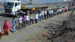 The farmers have announced to take out a morcha to Raj Bhavan after a public meeting at Azad Maidan on Monday.(HT photo. Representative image) The farmers have announced to take out a morcha to Raj Bhavan after a public meeting at Azad Maidan on Monday.(HT photo. Representative image)
