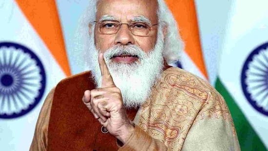 Prime Minister Narendra Modi during a video conference in New Delhi.(ANI) Prime Minister Narendra Modi during a video conference in New Delhi.(ANI)