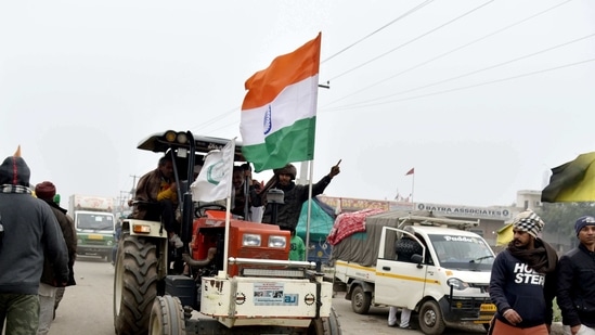 While the police pegged the number of tractors at around 30,000, farm leaders said there would be about 250,000 tractors entering Delhi from the three border points.(ANI Photo)