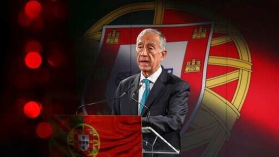 Portuguese President Marcelo Rebelo de Sousa announces that he will be running for reelection, in Lisbon, Portugal, Monday, Dec. 7, 2020.(AP)
