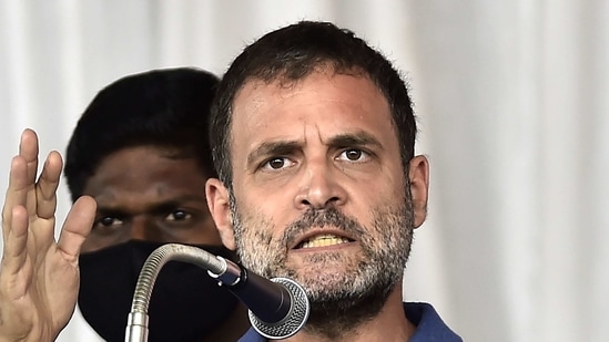 “As we speak today, thousands of Chinese troops are occupying our territory and the man with a 56-inch chest cannot even say the word China,” Gandhi said. (PTI) “As we speak today, thousands of Chinese troops are occupying our territory and the man with a 56-inch chest cannot even say the word China,” Gandhi said. (PTI)