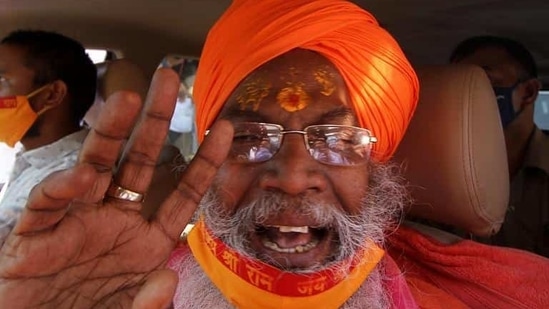 BJP MP Sakshi Maharaj in Lucknow on Wednesday. (ANI Photo)(ANI) BJP MP Sakshi Maharaj in Lucknow on Wednesday. (ANI Photo)(ANI)