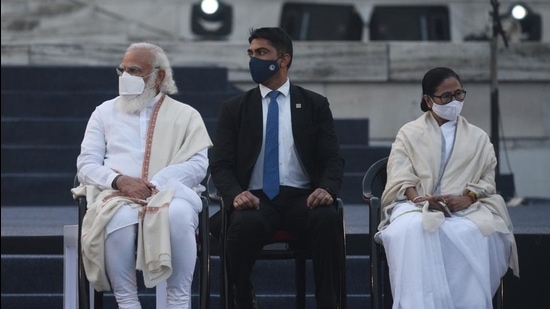 At the root of it is both the BJP and Trinamool’s belief that they have the first right to claim Bose. (Samir Jana / Hindustan Times) At the root of it is both the BJP and Trinamool’s belief that they have the first right to claim Bose. (Samir Jana / Hindustan Times)