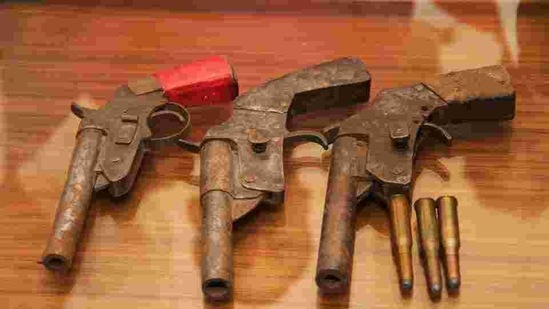 Police say use of illegal firearms in criminal cases are common because of their easy availability.(HT File Photo) Police say use of illegal firearms in criminal cases are common because of their easy availability.(HT File Photo)