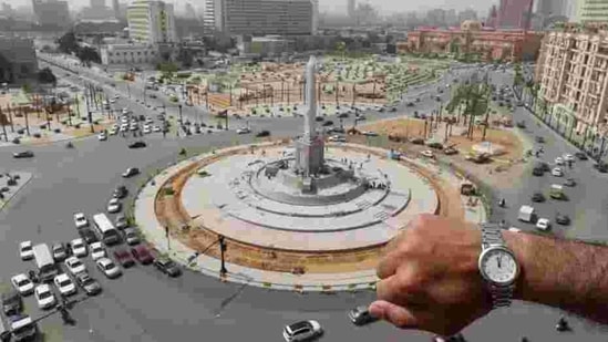 A far cry from the images of the 2011 Arab Spring and 2013 overthrow of the Morsi government-- this view at noon in front of Tahrir Square, in Cairo, Egypt.(REUTERS) A far cry from the images of the 2011 Arab Spring and 2013 overthrow of the Morsi government-- this view at noon in front of Tahrir Square, in Cairo, Egypt.(REUTERS)