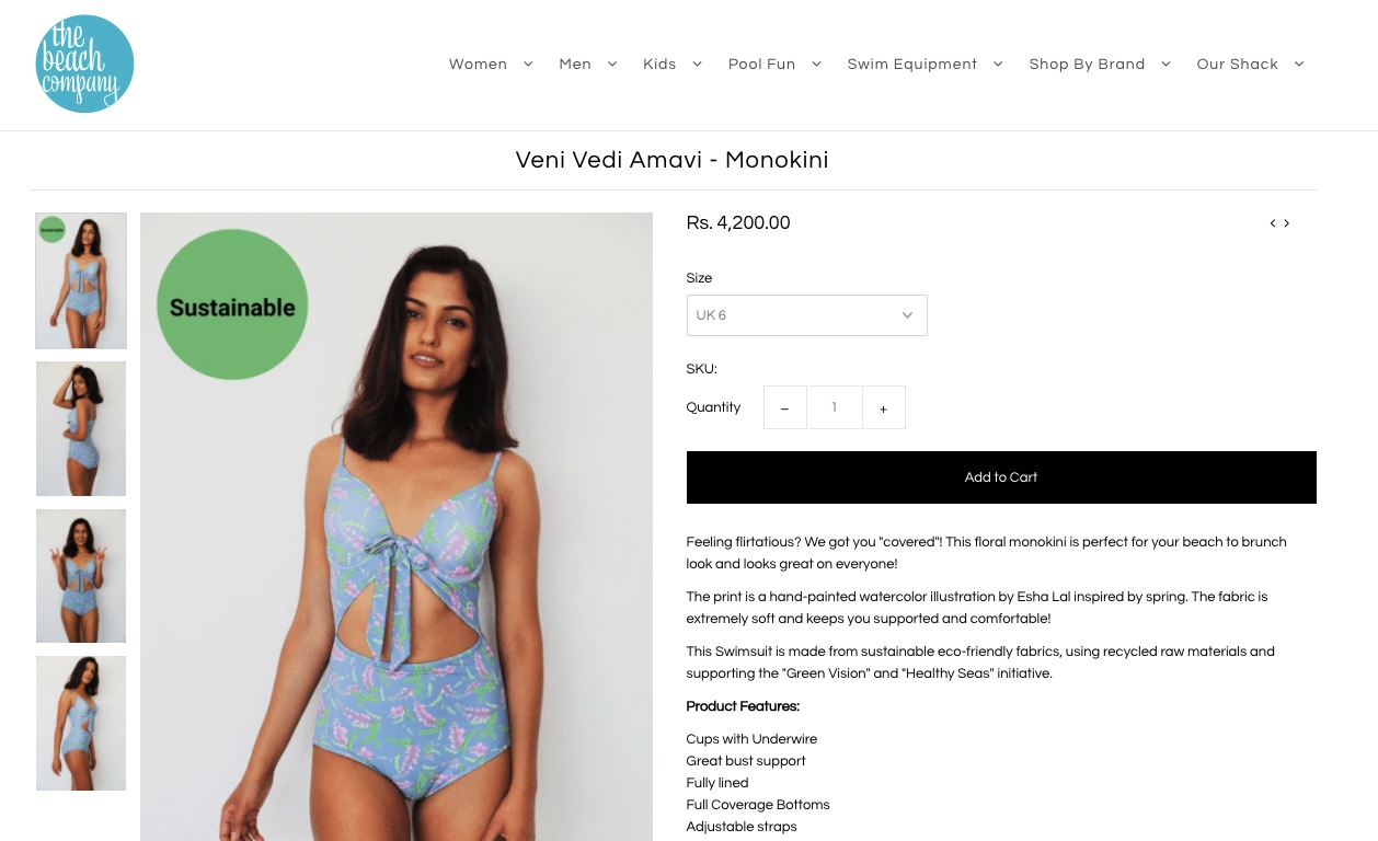 Sara Ali Khans monokini is worth ₹4,200.(thebeachcompany.in) Sara Ali Khans monokini is worth ₹4,200.(thebeachcompany.in)