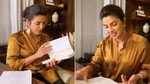 Priyanka Chopra wears copper-coloured top worth <span class='webrupee'>₹</span>27k(Instagram/priyankachopra) Priyanka Chopra wears copper-coloured top worth <span class='webrupee'>₹</span>27k(Instagram/priyankachopra)