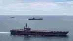 The carrier group entered the South China Sea at the same time as Chinese-claimed Taiwan reported incursions by Chinese air force jets.(AP) The carrier group entered the South China Sea at the same time as Chinese-claimed Taiwan reported incursions by Chinese air force jets.(AP)