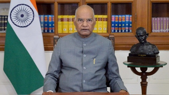 President Ram Nath Kovind addresses to the nation on the eve of 72nd Republic Day, in New Delhi. (ANI Photo)