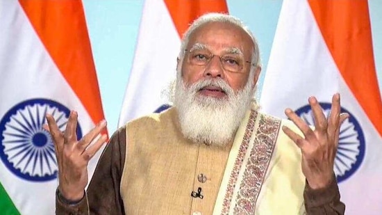 Several artists and dancers performed for the Prime Minister in colourful attires and vibrant dances ahead of the Republic Day celebrations in Delhi.(PTI) Several artists and dancers performed for the Prime Minister in colourful attires and vibrant dances ahead of the Republic Day celebrations in Delhi.(PTI)