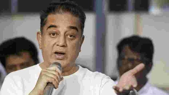 File photo: Makkal Needhi Maiam (MNM) president Kamal Haasan.(PTI) File photo: Makkal Needhi Maiam (MNM) president Kamal Haasan.(PTI)
