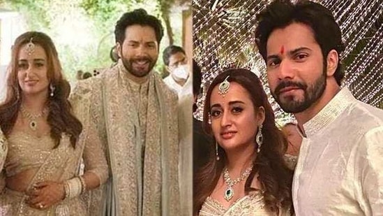 Varun Dhawan and Natasha Dalal after their wedding. 