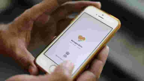 Aarogya Setu application.(AP) Aarogya Setu application.(AP)
