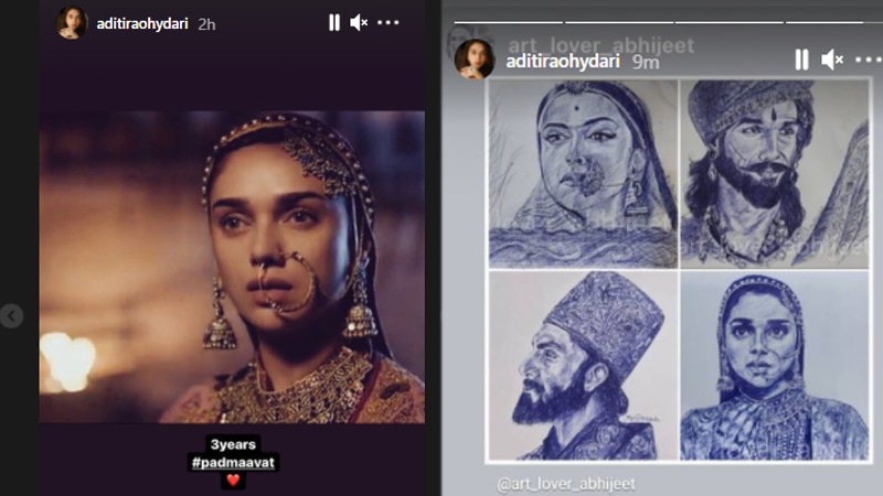 Aditi Rao Hydari has shared two posts on her Instagram Stories. Aditi Rao Hydari has shared two posts on her Instagram Stories.