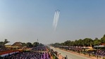 Indian Air Force (IAF) Su-30 fighter jets perform a fly past during the Republic Day celebrations at Rajpath, in New Delhi on January 26. India is celebrating its 72nd Republic Day today. Indian Air Force (IAF) Su-30 fighter jets perform a fly past during the Republic Day celebrations at Rajpath, in New Delhi on January 26. India is celebrating its 72nd Republic Day today.