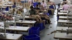 Workers stitch garments at a factory of an apparel shop in Jaipur.(REUTERS) Workers stitch garments at a factory of an apparel shop in Jaipur.(REUTERS)