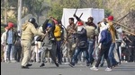 Protesting farmers clash with the police during their tractor march on Republic Day, in New Delhi. (PTI) Protesting farmers clash with the police during their tractor march on Republic Day, in New Delhi. (PTI)