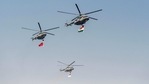 Air Force helicopters flypast over Rajpath during the Republic Day parade in New Delhi on January 26, 2021. (Photo by Jewel SAMAD / AFP)(AFP) Air Force helicopters flypast over Rajpath during the Republic Day parade in New Delhi on January 26, 2021. (Photo by Jewel SAMAD / AFP)(AFP)