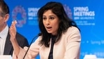 The Indian-American economist said the projected recovery in growth this year follows a severe collapse in 2020.(Bloomberg) The Indian-American economist said the projected recovery in growth this year follows a severe collapse in 2020.(Bloomberg)
