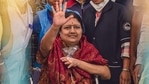 Sasikala was sentenced to four years imprisonment in February 2017 in the <span class='webrupee'>₹</span>66 crore disproportionate assets case.(PTI) Sasikala was sentenced to four years imprisonment in February 2017 in the <span class='webrupee'>₹</span>66 crore disproportionate assets case.(PTI)