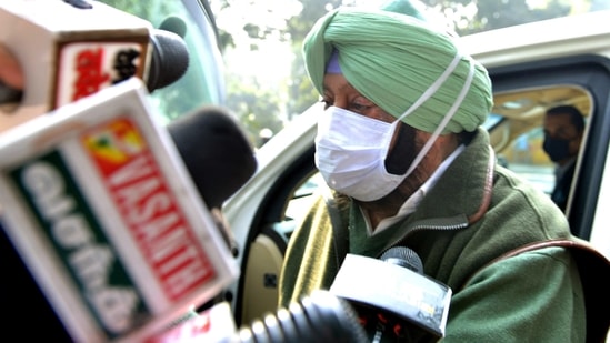 Punjab chief minister Amarinder Singh talking to media in New Delhi.(ANI) Punjab chief minister Amarinder Singh talking to media in New Delhi.(ANI)