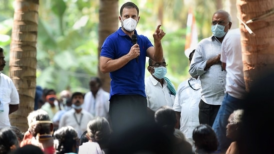 Congress leader Rahul Gandhi during his recent visit to Tamil Nadu. (PTI Photo)